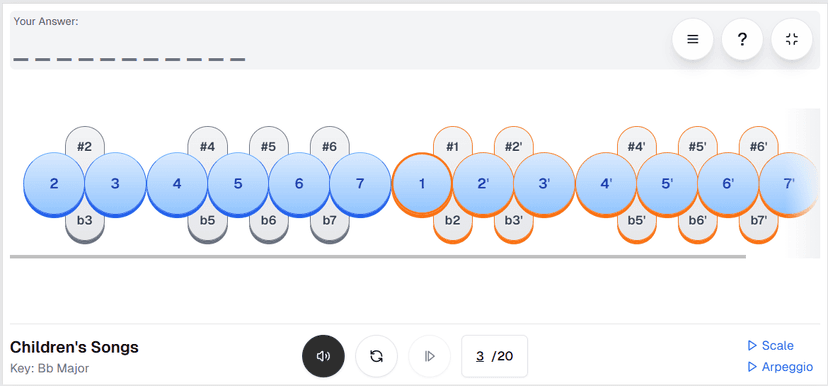Numeric Scale Degrees method preview