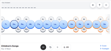 Solfege lesson preview with melodic patterns